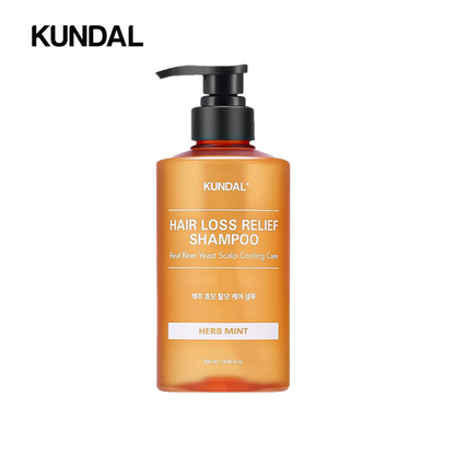 KUNDAL Hair Loss Relief Shampoo 500ml (Baby Powder, Cherry Blossom, White Musk, Aqua Mint)