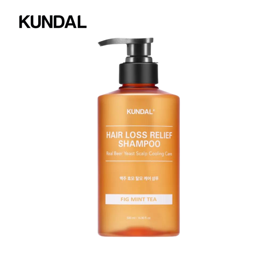 KUNDAL Hair Loss Relief Shampoo 500ml (Baby Powder, Cherry Blossom, White Musk, Aqua Mint)