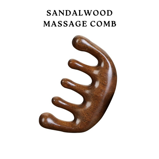 SANDALWOOD MASSAGE COMB (FREE GORGEOUS PINK POUCH)