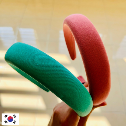 Handmade Korean Headband (Mint Green / Rosy Pink)